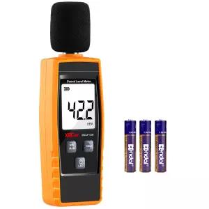 데시벨 미터 음량 측정기 30-130dB A 백라이트 알람이 있는 휴대용 소음 디지털 모니터링 테스터 보정