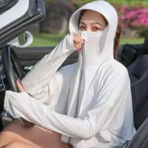 UV차단후드 얇은바람막이 자외선차단바람막이 여 후드
