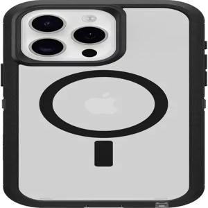 OtterBox 오터박스 iPhone 15 Pro 맥스 (Only) 디펜더 시리즈 XT 클리어 케이스 - 다크 사이드 (Black/Clea