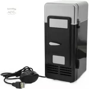 ThreeH 새로운 미니 레드 USB 냉장고 쿨러 음료 캔 노트북 PC용 더 시원하고 따뜻한 블랙 H-UF05Black