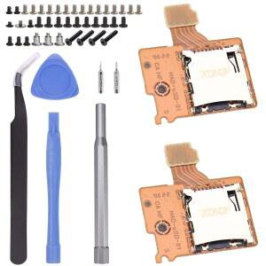 닌텐도 스위치 HAC-SD-01용 IKPEK 2PCS 마이크로 SD 카드 리더 교체 NS 콘솔용 TF 메모리 슬롯 소켓 보드 교체 pH4