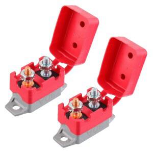 배터리 충전기 트럭 자동차 엔진 등을 위한 커버 스터드 볼트가 장착된 EPLZON 30A 12V-24V 자동 리셋 회로 차단기(2개)