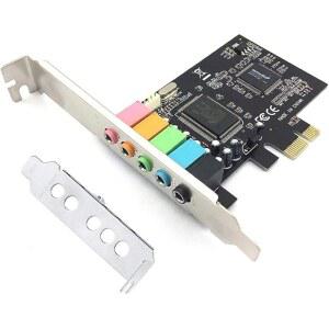 파다르시 PCIe 사운드 카드, 로우 프로파일 브래킷이 있는 PC Windows 7용 5.1 내장, 3D 스테레오 PCI-e 오디오 카드, CMI8738 칩 32/64 비트 사운드 카드 PCI 익스프레스 어댑터