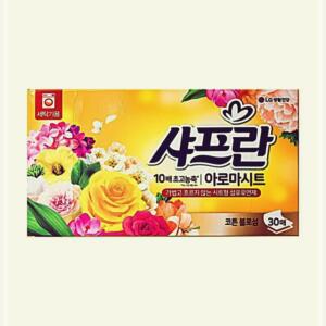 샤프란 세탁기용 아로마시트 30매 코튼블로섬