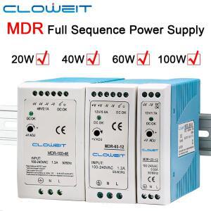5V 12V 24V 48V 전원 MDR-20W 60W 100W 산업용 미니 AC/DC Din 레일 공급 장치 스위치 단일 출력 스위칭