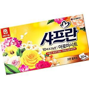 샤프란 세탁기용 아로마시트 30매 코튼블로섬