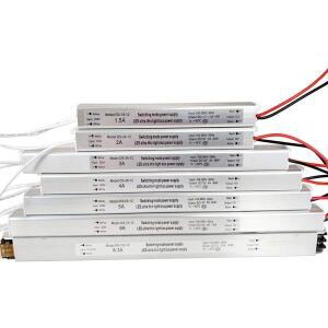 12V 24V LED 스위치 초박형 전원 공급 장치 24W 36W 48W 60W 100W AC 110V 220V 드라이버 스트립 어댑터 라