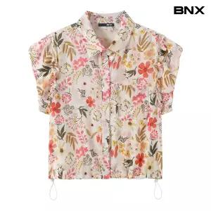 [롯데백화점]비엔엑스 빈티지 플라워 스트링 반팔 셔츠 (BY2BL044L0)