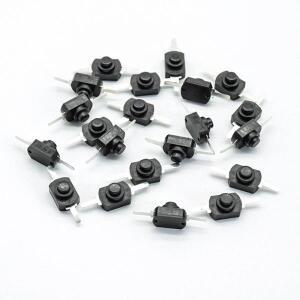 10pcs 1A 30V DC 2A 250V 화이트/블랙 래칭 On Off 미니 토치 푸시 버튼 스위치 핫