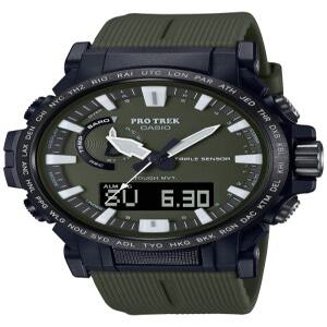 CASIO PROTREK PRW-61Y-3JF 전파태양광 클라이머라인 바이오매스 플라스틱 그린 남성용
