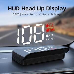 M3 HUD Obd2 디스플레이 온보드 컴퓨터 자동차 헤드 업 앞 유리 큰 글꼴 프로젝션 E-OBD 및 GPS 모든 적합