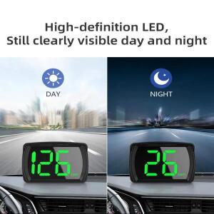 Y03 범용 자동차 GPS HUD 헤드 업 디스플레이 대형 글꼴 Km/h 판독 값이 있는 디지털 속도계 프로젝터