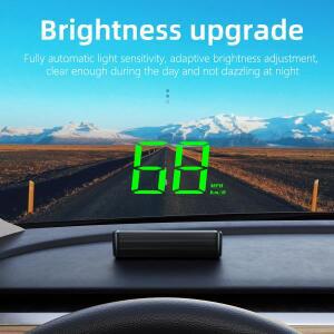 M2 LED 자동차 헤드업 디스플레이 GPS 속도계 KM/H 디지털 앞유리 프로젝터 범용 전자 액세서리