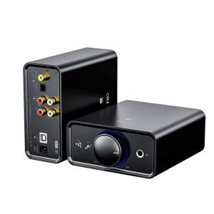 Fiio K5Pro ESS 앰프 헤드폰 앰프 스테레오 고해상도 휴대용 데스크톱 DAC 768K /32비트 및 가정용 오디오 /PC 6.35mm 헤드폰 출력 /RCA 라인 출력 /동축 /광학 입력(블랙)