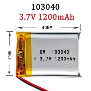 실제 용량 103040 GPS 네비게이터 MP5 블루투스 헤드셋 PS4용 3.7V 1200mAh 폴리머 리튬 충전지