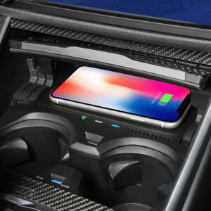 BMW 호환 G20 G21 G22 G28 3 4 시리즈 2019 2020 15w 차량용 무선 충전기 고속 전화 플레이트