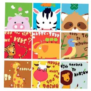그리기세트 태교그림 동물 유화그리기세트 소형 모음전 20X20cm