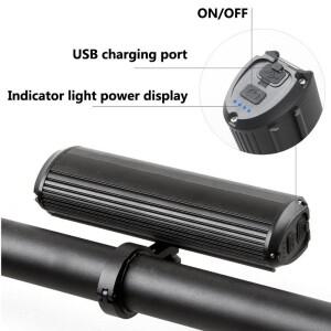 자전거 라이트 8000mAh 5 LED 자전거 라이트 전면 충전식 LED 손전등 5200LM 헤드라이트 보조베터리 자전거
