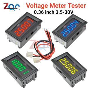 LED 5 비트 자리 DC 0-33V 12V 24V 디지털 볼트 전압계 측정기 자동차 패널 악기 빨간색/파란색/노란색/녹
