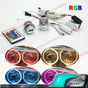 BMW 호환 3 시리즈 순정 엔젤아이용 LED 마커 E90 E91 6W RGB 색상변환 주간 주행등