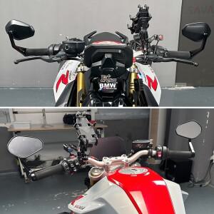 BMW호환 F900R S1000R R1300R R1250R R1200R C400X C400GT 조절  오토바이 핸들바 엔드 사이드 리어뷰 미러