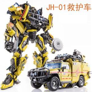 있음 JH-01 구급차 자동차 기본 색상 로봇 액션 피규어 모델 변환 장난감