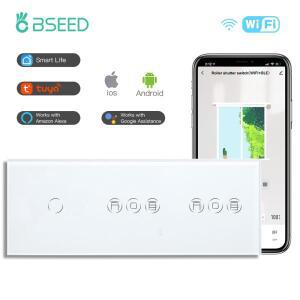 Bseed Wifi 셔터 스위치 센서 스마트 롤러 1/2/3gang 터치 App 제어 Alexa Double Blind Switch