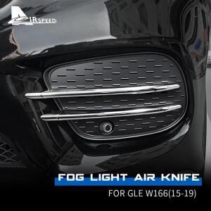 메르세데스-벤츠 GLE GLS 쿠페 W166 C292 2016-2019용 프론트 범퍼 안개등 커버 립 스플리터 스포일러 그릴