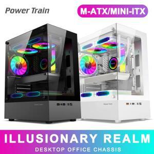 파워 트레인 환상의 영역 컴퓨터 케이스 M-ATX  데스크탑 게임 섀시 전원 공급 장치 지지대 240 쿨러