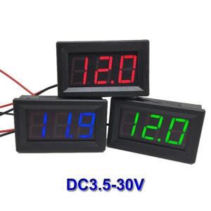 DC 3.5-30V 디지털 자동차 전압계 측정기 빨간색/파란색/Green12V 24V 오토바이 차량 LED 디스플레이 테스