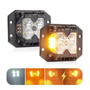 3인치 자동차 전후방 플러시 마운트 LED 포드 드라이빙 램프 초고휘도 백색 황색 안개등 오프로드 라이트