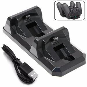 PS4 컨트롤러 용 USB 듀얼 충전 도크 Sony PlayStation 무선 게임 패드 Controle Charger 스탠드 홀더