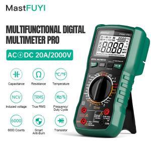 MASTFUYI 디지털 멀티미터 6000 전기 기사 PV 태양집열판집열판 채굴 산업용 True RMS 20A /2000V AC/DC NC