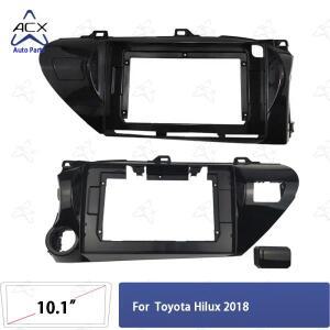 자동차 오디오 라디오 Toyota Hilux 2018 CD/DVD 플레이어 스테레오 패널 대시 트림 용 10.1 인치 2 Din Fa