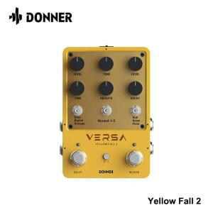 Donner Versa Yellow Fall II 3x3 리버브-딜레이 콤보 기타 페달탭 템포 포함