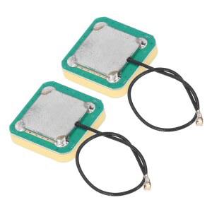 차량 내비게이션 시스템용 케이블이 있는 2Pcs 고이득 액티브 GPS 안테나 28dB 세라믹 패치 내부 내비게이션 안테나