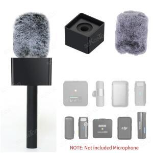 DJI Mic 3  Rode Wireless GO 마이크용 무선  핸들 틱톡 영상 라이브 인터뷰용 방풍 헤어 커버 포함