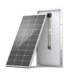 태양광 커넥터가 장착된 HQST 100W 12V 단결정 태양광 패널, 배터리 충전 보트, 카라반, RV 및 기타 오프 그리드 애플리케이션을 위한 고효율 모듈 PV 전원