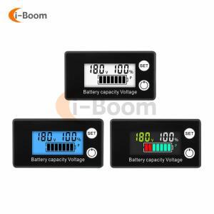 12V 납 산성 리튬 배터리 용량 표시기 DC 8V-100V 이온 LiFe PO4 자동차 오토바이 전압계 게이지