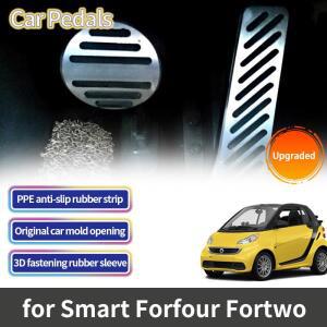 Smart Forfour Fortwo 차량용 발 페달, 가스 가속 브레이크, 스테인리스 스틸 미끄럼 방지 커버 패드, W454
