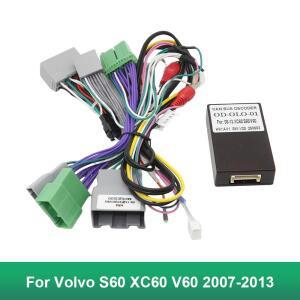 볼보 S60 XC60 V60 2007-2013 스테레오 안드로이드 배선 하네스용 캔버스 박스 포함 2 Din 카 오디오 16핀