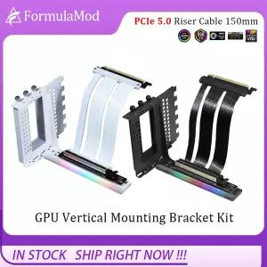Formulamod GPU 수직 장착 브래킷 키트 PCIe 5.0 X16 라이저 케이블 150mm A-RGB 그래픽 카드 스티어링 장