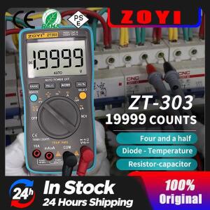 ZOYI 디지털 멀티미터 19999 고정밀 True RMS 자동 범위 전류계 전압계 스마트 커패시터 온도 NCV Ohm Hz