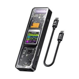 DOKCASE 탐색기 에디션 M.2 NVMe SSD 인클로저, 쓰기 데이터 손실을 방지하는 10s PLP, USB 3.2 Gen 2 Type-C(10Gbps), NVMe PCIe에 적합, 크기 2230 / 2242 / 2260 / 2280, 지원 M-Key B+M Key UASP