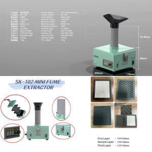 SK-102 연기 추출기 150W 납땜 3단계 필터  조각 DIY 용접용 LED  흡입 정수기