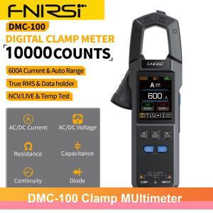 FNIRSI DMC-100 DC AC 전류 전압 클램프 미터(USB 충전기 포함), 10000 카운트, 600A 테스터 NCV 기술자