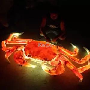 대형 꽃게 모형 입체 조형물 조명 장식 수산물시장 해산물