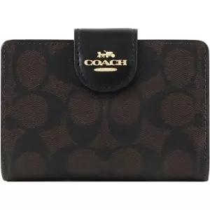 COACH 코치 지갑 C0082 시그니처 미니 스몰 여성 (IMAA8 Brown Black) 그외 각종 496435