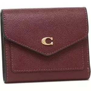 COACH 코치 C2328 WYN 스몰 지갑 Bifold 여성 미니 (4) B4WN Wine 456422
