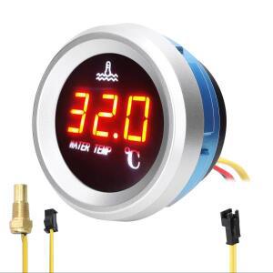 52mm 수온 게이지 자동차 디지털 미터 LED 디스플레이 9-36V 온도 센서 알람 기능